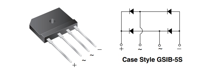 Application Circuit Diagram - Vishay Semiconductors LVE1560E/LVE2560E Bridge Rectifiers